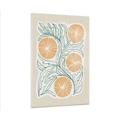 Wandbilder 70x100cm Glasbild Boho Zitrone Minimalismus Groß Bilder Art Wanddeko - Bild 1 von 4