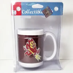 ASU Sun Devils Sparky Mug Football Design Steel Decal Collectors Gift Coffee Cup - Picture 1 of 5