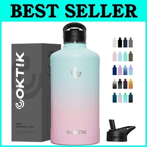 Stylish 128 oz Bubble Gum Water Bottle - Insulated & Perfect for Gym & Outdoors - Picture 1 of 9