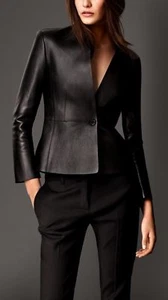 Women Genuine Cowhide Motorcycle Real Leather Slim fit Coat/Jacket for Biker - Bild 1 von 3
