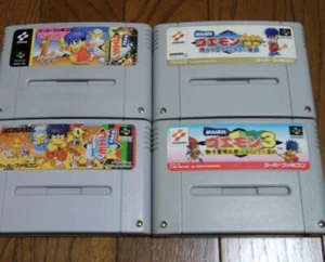 SFC Ganbare Goemon lote de 4 software usado solo juego japonés - Imagen 1 de 10
