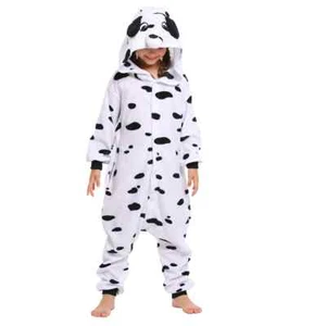Kids Dalmatian Costumes One-piece Pyjamas Christmas Dog Cosplay Pajama Homewear - Picture 1 of 17