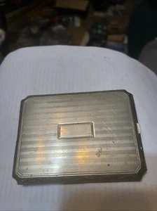 Vintage PCCC STYLO USA Zigarettenetui Etui gemarkt massiv Neusilber - Bild 1 von 6