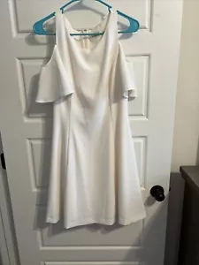 Eliza J Damen weiß Schulterfrei Ärmel Kleid 8 - Bild 1 von 4