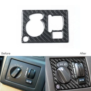 Cubierta del marco del panel del botón del interruptor del faro de fibra de carbono para Chrysler 300 2005-07 - Imagen 1 de 10