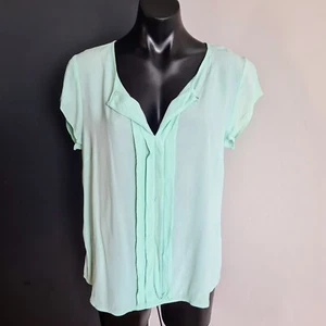 Women's size 12 'DIANA FERRARI' Gorgeous mint green short sleeve blouse top -EUC - Picture 1 of 7