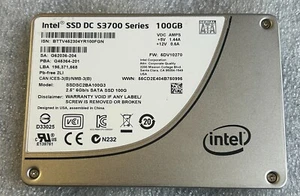 Intel S3700 SSD 100GB 2.5" SATA 6Gb/s SSDSC2BA100G3 Silver - Picture 1 of 2