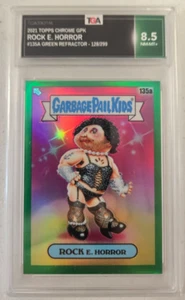 2021 Topps Chrome Garbage Pail Kids Graded Green Refractor - Rock E. Horror - Picture 1 of 2