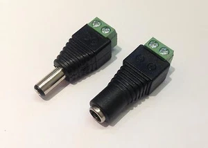 DC Stecker Buchse Anschlussstecker m. Schraubklemmen Anschluss LED Strip 5,5 2,1 - Bild 1 von 4