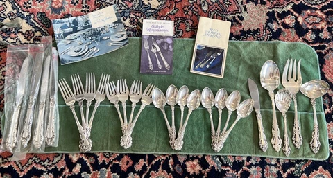 Reed & Barton Grand Renaissance 4 set Sterling Flatware & Serving 25 Pcs No Mono Cover