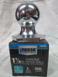Reese Tow Power 1-7/8 Inch Chrome Hitch Ball 2 In. Shank Length 2000 Lb Capacity - Bild 1 von 8