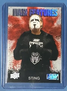 STING AEW MAIN FEATURES SILVER parallel # MF - 23 2021 First Edition Upper Deck - Picture 1 of 2