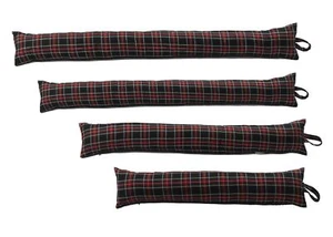 Zugluftstopper Tartan schwarz Stewart Karo 3 Fuß 4 Fuß 5 Fuß 6 Fuß lang Terrassentür - Bild 1 von 13