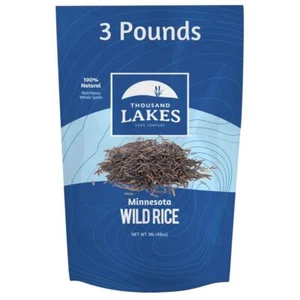 Minnesota Grown Wild Rice - 3 pounds (48 ounces) - Bulk Pouch | 100% Wild Ric... - Picture 1 of 7