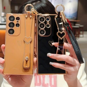 For Samsung Galaxy S25 S24 S23 Ultra S21 FE Lanyard Wrist Strap Soft Case Cover - Picture 1 of 18