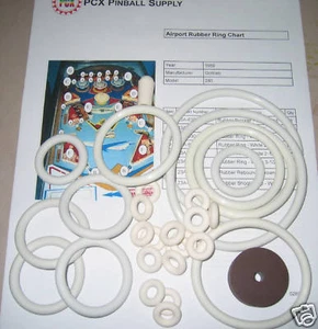 1969 Gottlieb Aeropuerto Pinball Machine Rubber Ring Kit - Imagen 1 de 1