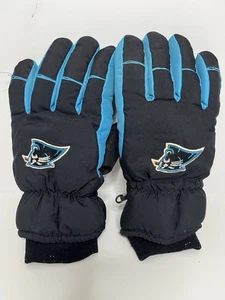Vintage Carolina Panthers NFL Game Day 3M Thinsulate Winter Gloves OSFM Black - Picture 1 of 6
