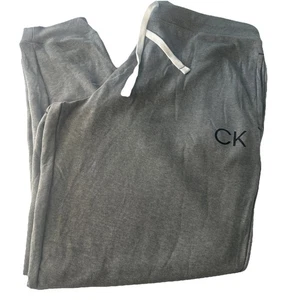 Pigiama donna Calvin Klein con coulisse joggers lounge fondo grigio cotone GRANDE - Foto 1 di 5