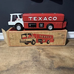 CAMION VINTAGE années 60 TEXACO JET FUEL ACIER par AMF BOITE D'ORIGINE - Photo 1/8