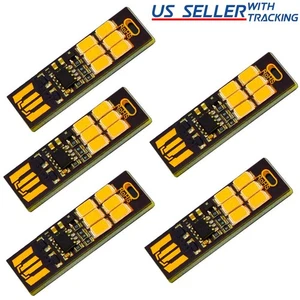 Lámpara Llavero Portátil USB Portátil 5 Piezas 6-LED con Atenuación Táctil 1W Blanco Cálido 3000K - Imagen 1 de 5