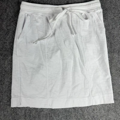 Tommy Bahama Falda Mujer Blanca Línea A Pull On Elastizado Tejido Informal Corbata Frontal XXS Foto 1 de 4