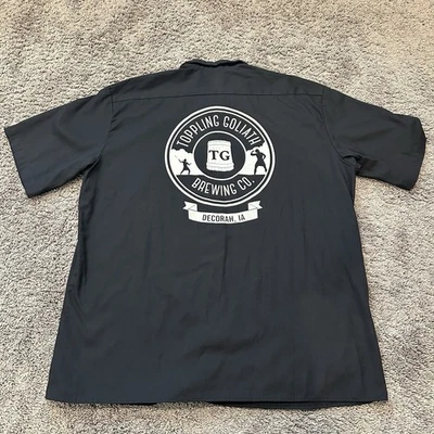Camisa de recuerdos de cerveza Goliath Brewing Co Toppling rara 2XL decoración de cervecería IA Foto 1 de 4