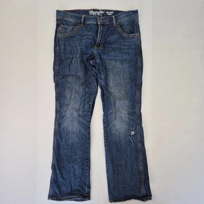 WRANGLER JEANS W33 L32 AZUL BOOTCUT PARA HOMBRE CREMALLERA MOSCA - Imagen 1 de 4