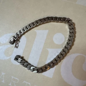 925 Sterling Silver Chain Link Cuban Bracelet 7.5” - Picture 1 of 6