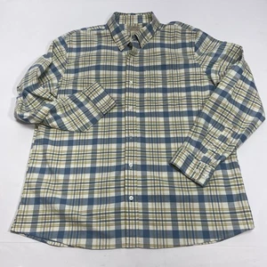 LL BEAN SLIGHTLY FITTED COMFORT STRETCH CHAMBRAY PLAID SHIRT XL - Picture 1 of 7