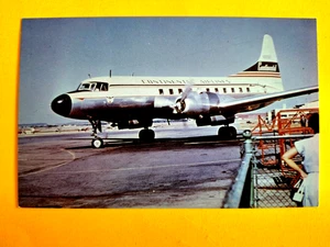 CONTINENTAL Airlines Postcard CONVAIR 240 - Picture 1 of 2