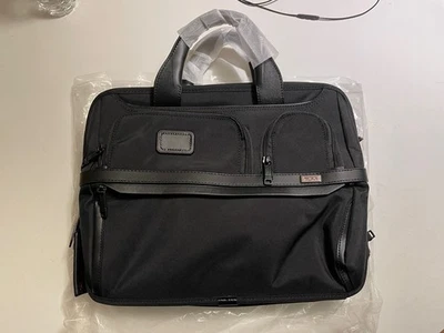 TUMI ALPHA3 2603141DCH Black Expandable Computer Briefcase w/ laptop case - Image 1 of 4