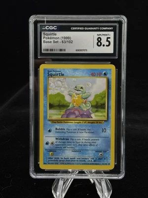 Squirtle #63 Base Set 1999 Pokemon Game CGC 8.5 💦 - Image 1 of 3