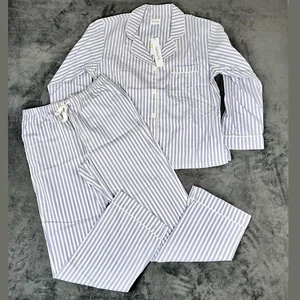 Bed Head 2-teiliges Pyjama-Set Größe Medium blau gestreift Relax Fit Langarm Damen neu mit Etikett - Bild 1 von 24