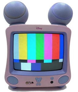 Disney Princess Pink 13” CRT Retro Color TV w/ Ear Speakers DT-1300-P Disneyana - Picture 1 of 21