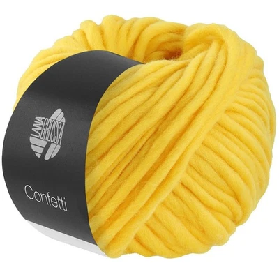 100g Lana Grossa Confetti uni Merino Dochtgarn dicke Wolle Stricken (99,50€/kg) - Bild 1 von 4