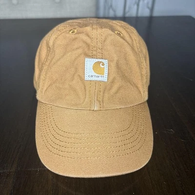 Sombrero Carhartt Gorra Correa Trasera Marrón Lona Parche Logo Bebé Infante Niño Pequeño Juventud Foto 1 de 4