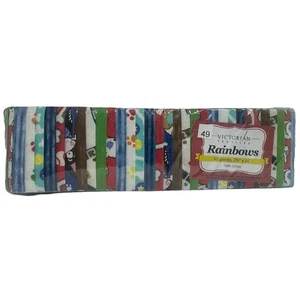 Rainbows 40 x 2 1/2" Strips 44" Long by Victorian Textiles (#49) - Imagen 1 de 2