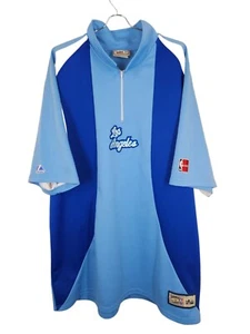 Majestic Hardwood Classics Men's Los Angeles Lakers Warm Up Blue Jersey Shirt XL - Picture 1 of 8