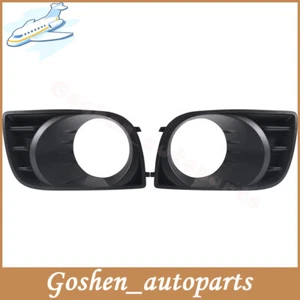 For 2008-17 Toyota Sequoia Front LH+RH Bumper Fog Lamps Grille Cover Trim Frame - Picture 1 of 9