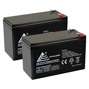 2 Pack: 12V 7Ah Rechargeable SLA Battery Replacement for Vision CP1272, CP1290 - Picture 1 of 7