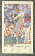 1991 Panini MLB Stickers- #186 Erik Hanson