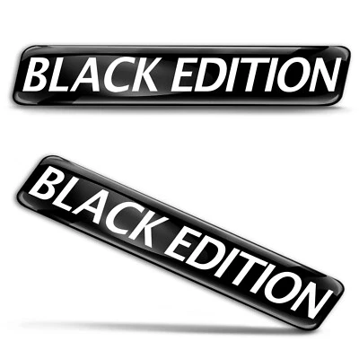2 x 3D Aufkleber Black Edition Logo Motorrad Fahrrad Helm Laptop Wagen Schwarz - Bild 1 von 4