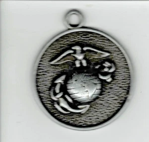 Medaglione di metallo US Marine Corp. con fob ad anello (A44) - Foto 1 di 4