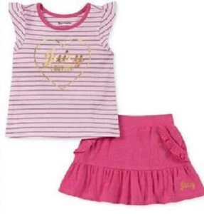 NWT $60 BABY GIRLS SIZE 18 MONTHS * JUICY COUTURE * 2 PIECE SET TOP SKORT - Picture 1 of 3