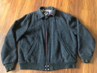 Vintage Woolrich Men's Wool Blend Flannel Lined Plaid USA Harrington Jacket LRG - Image 1 of 4
