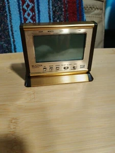 Bulova Century 2 Quartz Desk Clock Calendar Appointment Memory Alarm B2099  - Picture 1 of 4