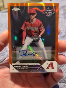 2023 Topps Pro Debut Chrome Druw Jones Orange Auto 10/25 ACL Diamondbacks