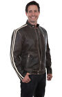 Scully Leather Men's Sanded Calf Cafe Racer Racing Jacket 992