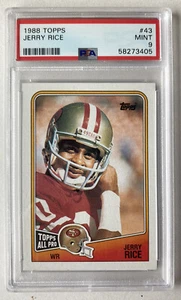 1988 TOPPS #43 JERRY RICE 49ERS HOF PSA 9! MINT - Picture 1 of 3