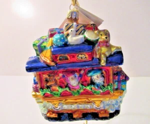 Christopher Radko-Train Car filled with gifts & characters-Rare-Vintage - Picture 1 of 16